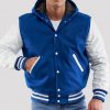 Men's Bright Royal Varsity Hoodie Jacket