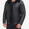 Men's B3 Bomber Shearling Black Leather Jacket